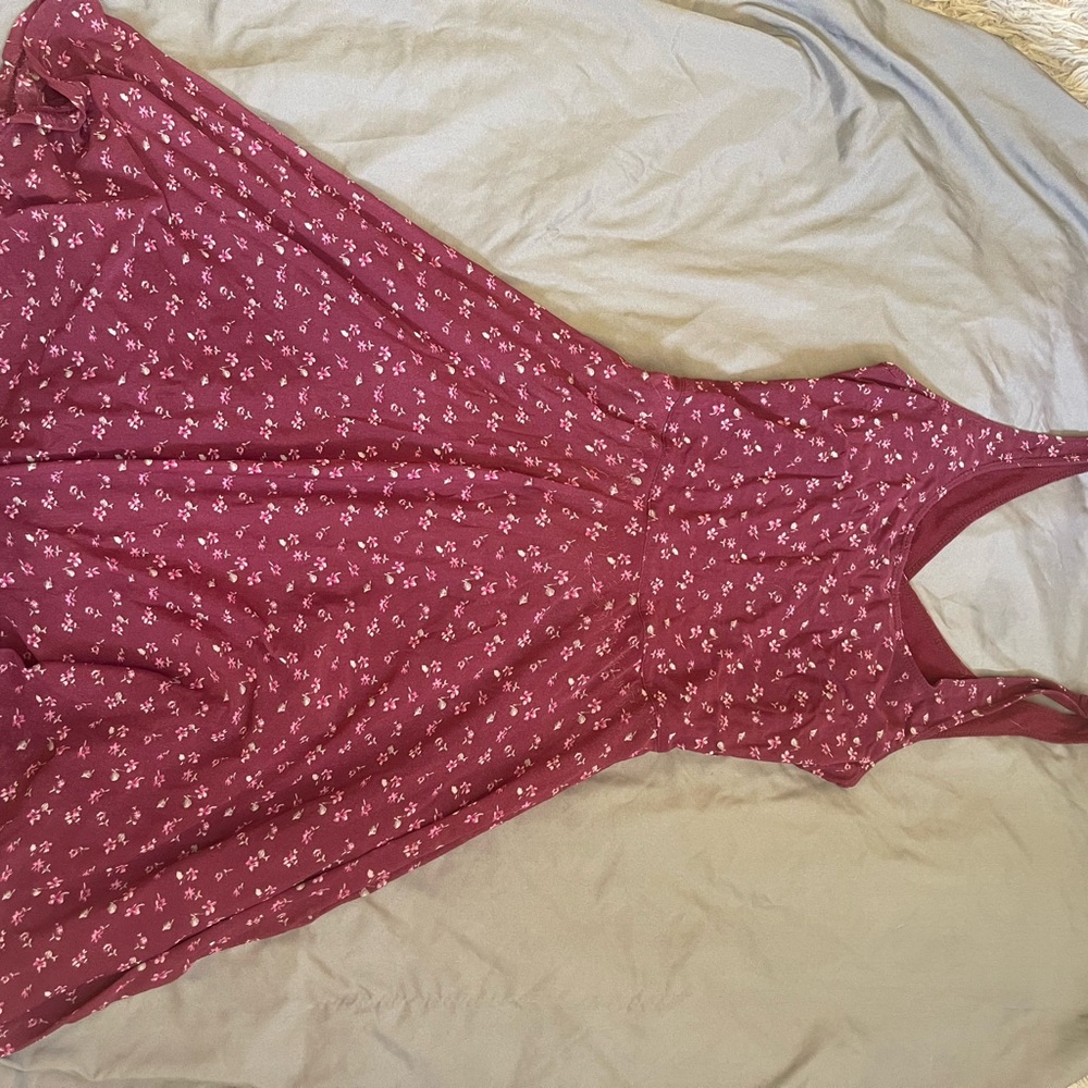 Floral Burgundy Dress